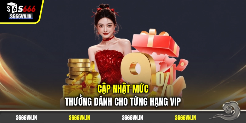 Cập nhật mức thưởng dành cho từng hạng VIP
